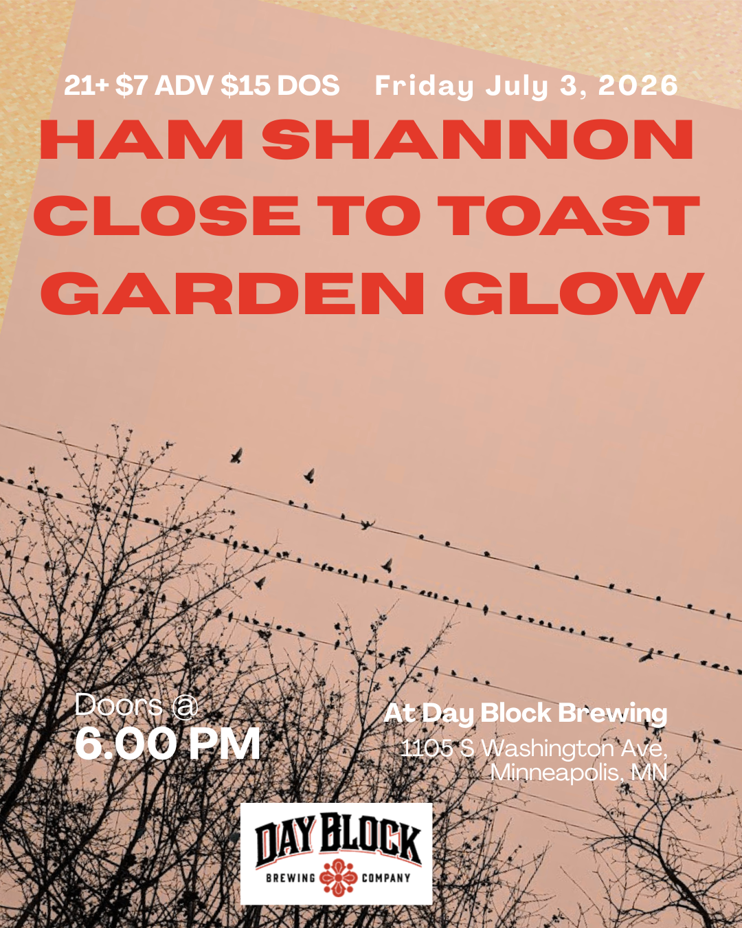 6.3.2026 Ham Shannon – Day Block Brewing Poster