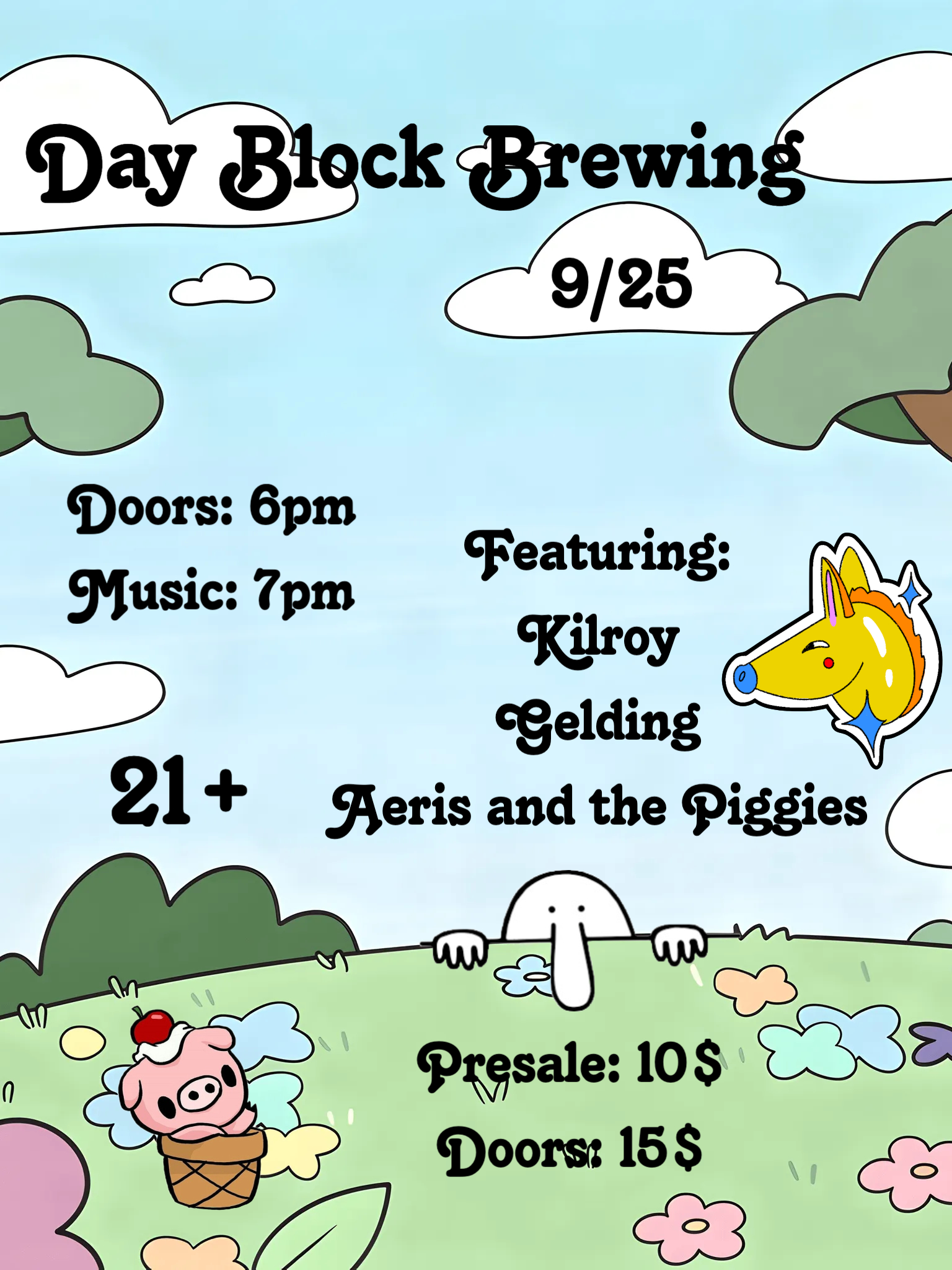 day block piggy poster